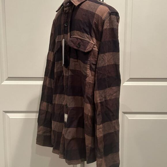 Men's Denim & Flower Long Sleeve Button Down Flannel, Size Large - NWT - Picture 5 of 6